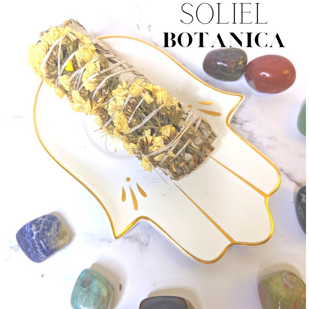 Yellow Sinuata White Sage Wand Bundle